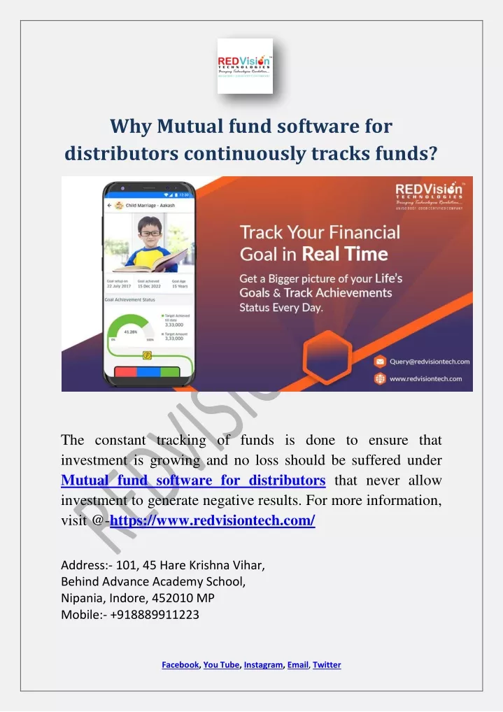 why mutual fund software for distributors