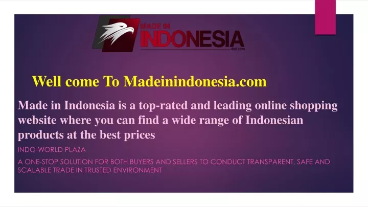 well come to madeinindonesia com