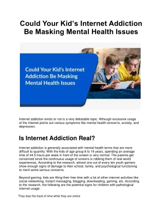 could your kid s internet addiction be masking