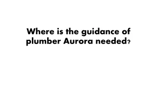 Healthy Plumbing Systems: The Plumber Aurora Guidance Needed