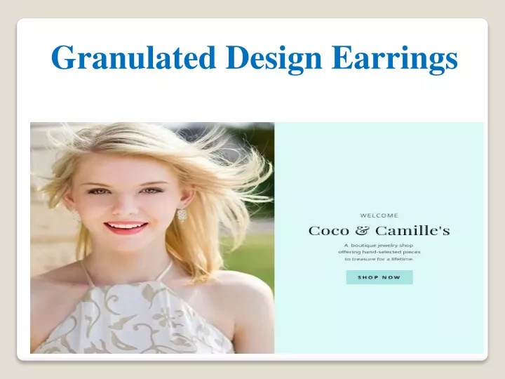 granulated design earrings