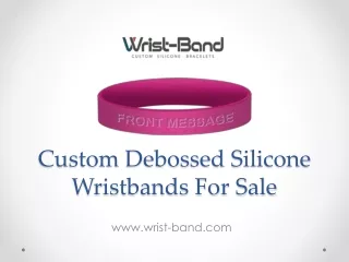 Custom Debossed Silicone Wristbands For Sale - www.wrist-band.com