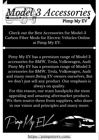 Best Model 3 Accessories for Electric Vehicles | Pimp My EV