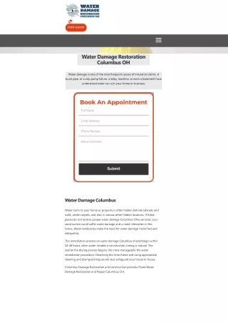 water damage restoration columbus oh