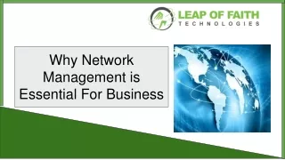 Why Network Management is Essential For Business (pdf)