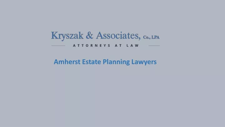 amherst estate planning lawyers