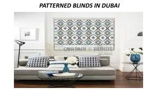 patterned blinds in dubai