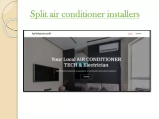 split air conditioner installers