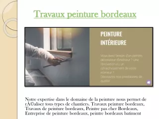travaux peinture bordeaux