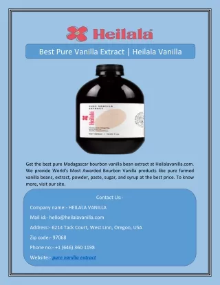 best pure vanilla extract heilala vanilla