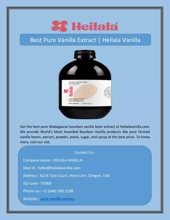 best pure vanilla extract heilala vanilla