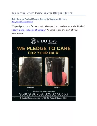 HairCare by Perfect Beauty Parlor in Udaipur KDoters