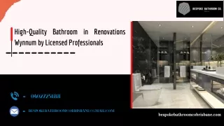 High-Quality Bathroom in Renovations Wynnum by Licensed Professionals