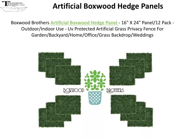 artificial boxwood hedge panels