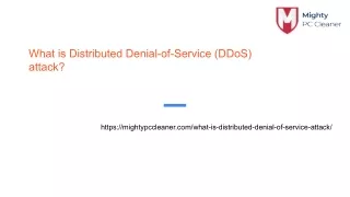 what is distributed denial of service ddos attack