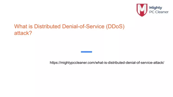 what is distributed denial of service ddos attack