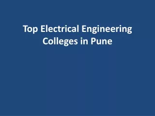 top electrical engineering colleges in pune