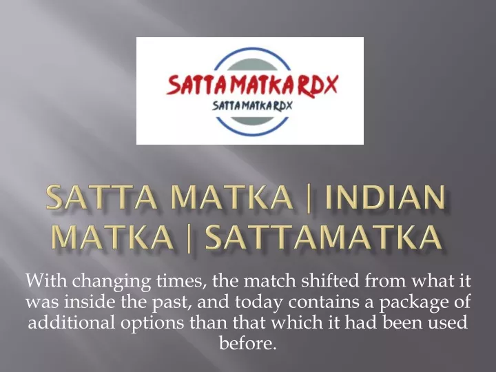 satta matka indian matka sattamatka