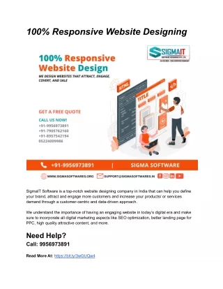 100% Responsive Website Designing