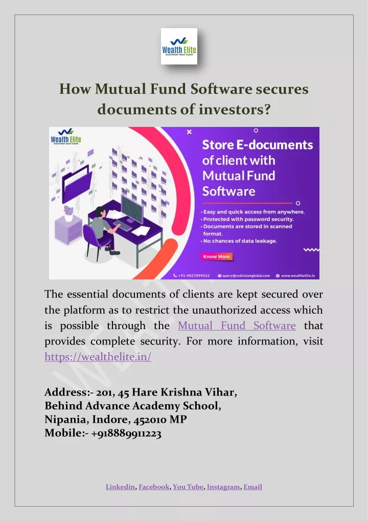 how mutual fund software secures documents