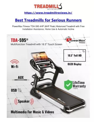 Best Treadmills for Serious Runners