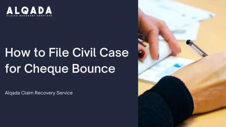 how to file civil case for cheque bounce