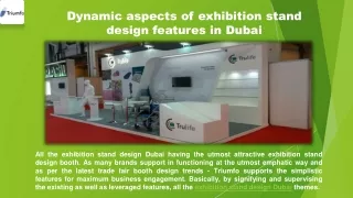 dynamic aspects of exhibition stand design features in dubai