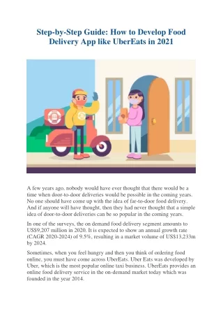 step by step guide how to develop food delivery