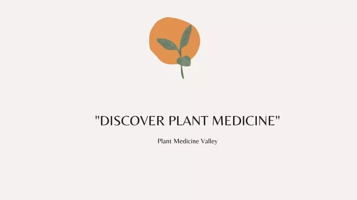 discover plant medicine