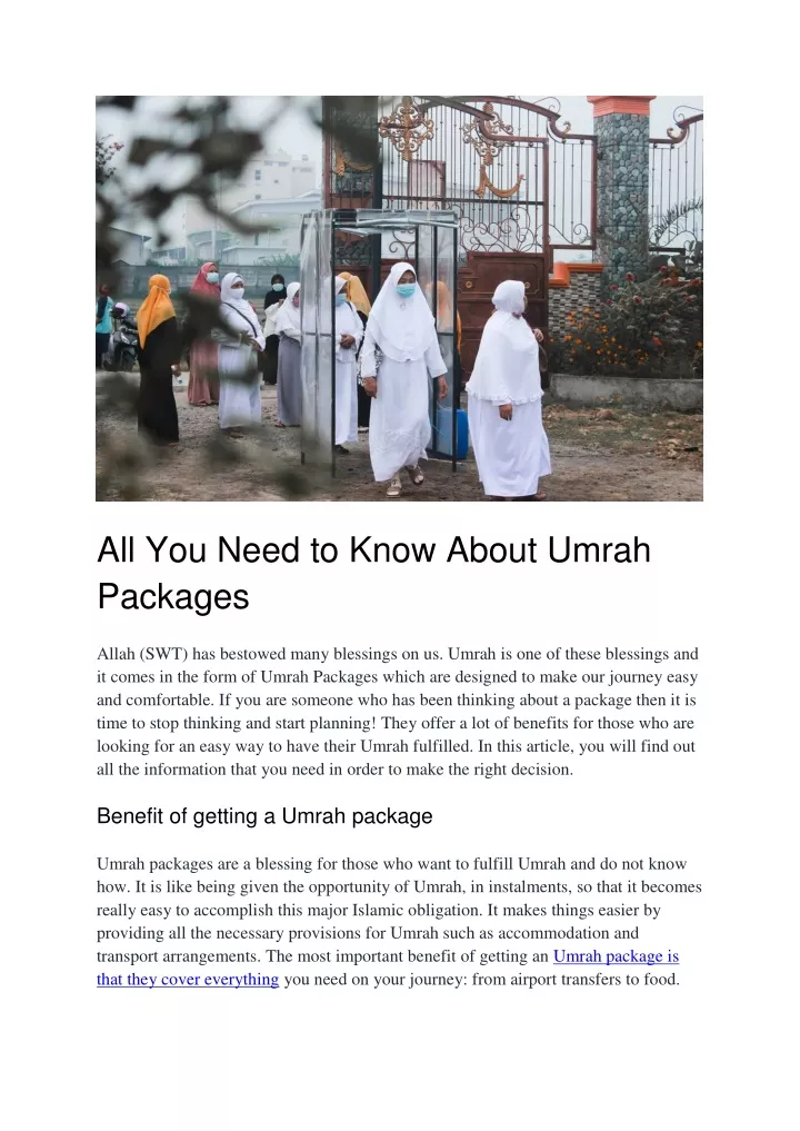 all you need to know about umrah packages
