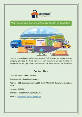 warehouse and document storage facility