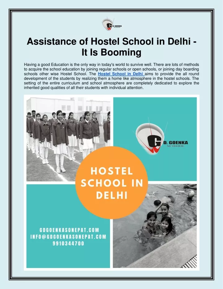 assistance of hostel school in delhi it is booming