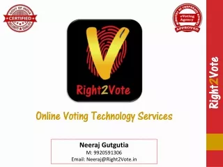 Right2Vote | India's first verified Mobile voting & E-Voting App