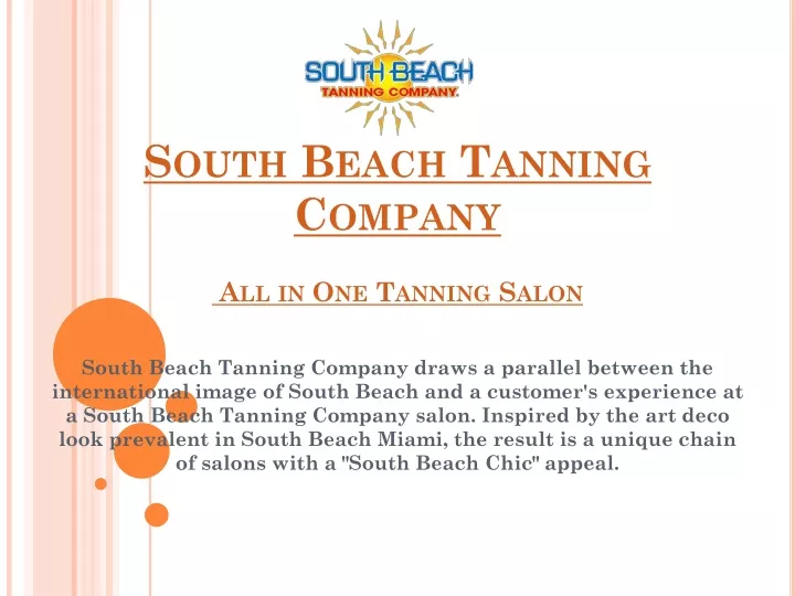south beach tanning company all in one tanning salon