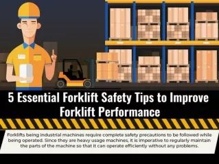 5 Essential Forklift Safety Tips to Improve Forklift Performance