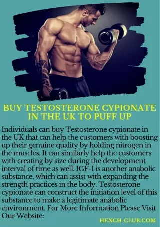 Buy Testosterone Cypionate in the UK to Puff Up