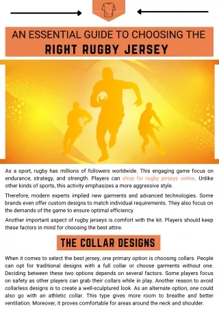 An Essential Guide to Choosing the Right Rugby Jersey