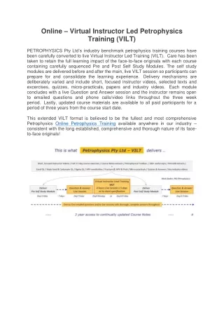online virtual instructor led petrophysics