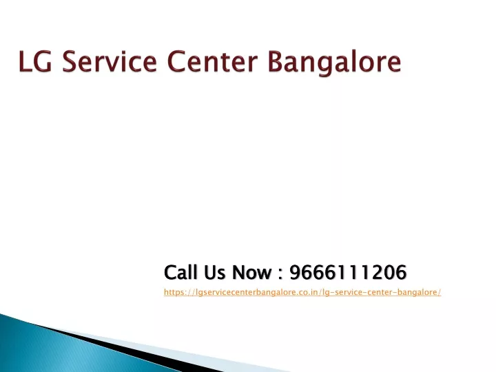 lg service center bangalore