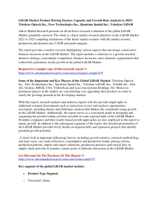 lidar market product driving factors capacity