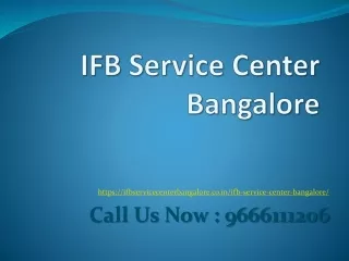 IFB Service Center Bangalore