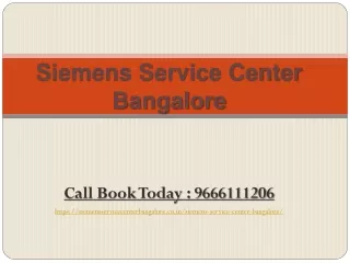 Siemens Service Center Bangalore