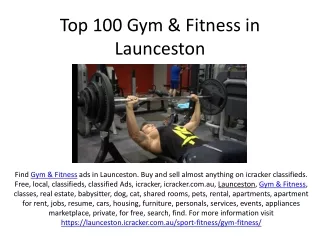 Top 100 Gym & Fitness in Launceston
