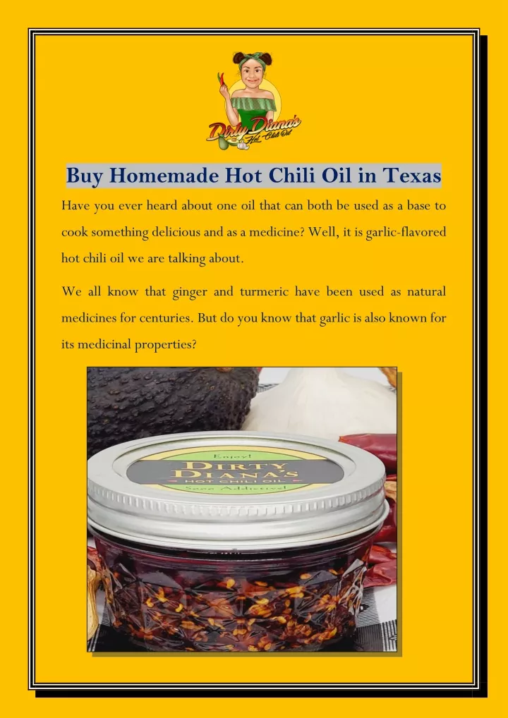buy homemade hot chili oil in texas