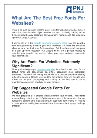 what are the best free fonts for websites