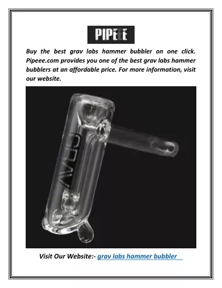 buy the best grav labs hammer bubbler