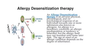Allergy Desensitization therapy