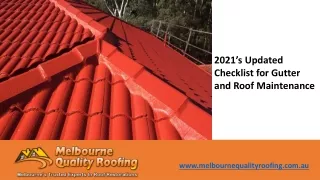2021’s Updated Checklist for Gutter and Roof Maintenance