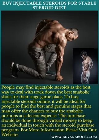 Buy Injectable Steroids for Stable Steroid Diet
