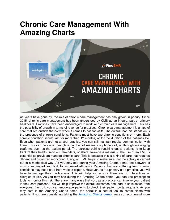 Ppt - Chronic Care Management With Amazing Charts Powerpoint 